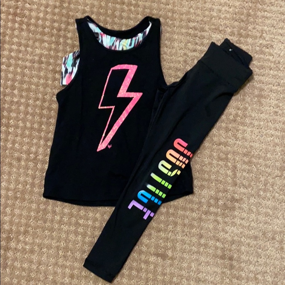 Justice girls active wear set